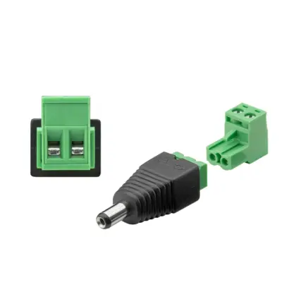 ADAPTADOR DC JACK MACHO 5,5 X 2,1 MM ALIMENTACION Terminal Tornillo desmontable