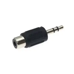 Conector adaptador de audio Jack macho stereo de 3.5mm a mono (RCA)