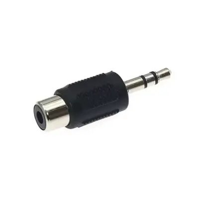 Conector adaptador de audio Jack macho stereo de 3.5mm a mono (RCA)
