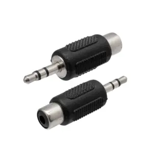Conector adaptador de audio Jack macho stereo de 3.5mm a mono (RCA)