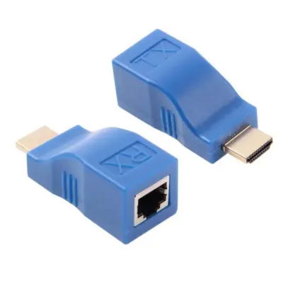 Extensor transmisor HDMI RX TX 1080P HD hasta 30 Metros Cable Red UTP/Cat 6 RJ45