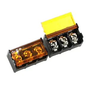 4x Bloque de Tornillo de barrera PCB Conector con cubierta HB-9500 3 pin HB-3