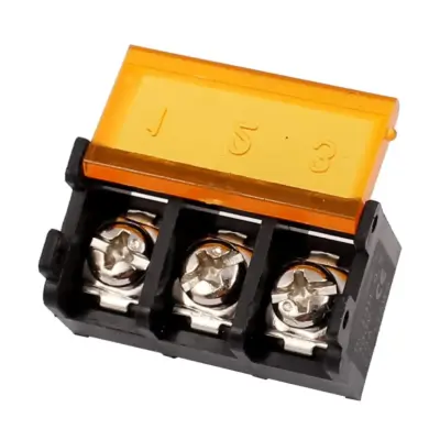 4x Bloque de Tornillo de barrera PCB Conector con cubierta HB-9500 3 pin HB-3 - Imagen 4