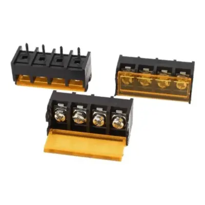 4x Bloque de Tornillo de barrera PCB Conector con cubierta HB-9500 4 pin HB-4 - Imagen 2