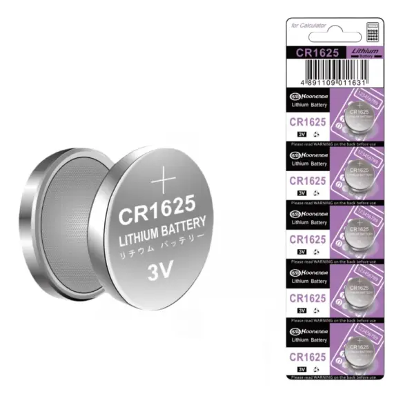 5x Pila de boton bateria original Litio CR1625 3V Koonenda