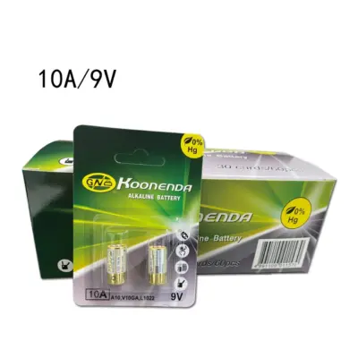 2x Pila Bateria Alcalina 9v 10A L1022 A10 V10GA Koonenda - Imagen 3