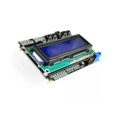 Display Lcd1602 Retroalimentado Azul Con Teclado - Imagen 4