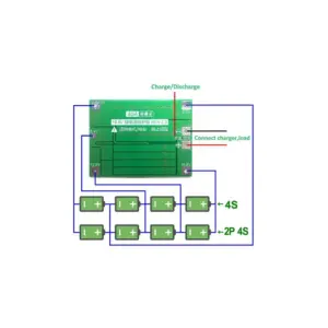 BMS 4s 40A (Balanced version) Modulo proteccion bateria litio 18650 16.8V – 18.1V