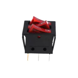 Interruptor basculante Triple 9 pines y 2 posiciones On-off con LED KCD3