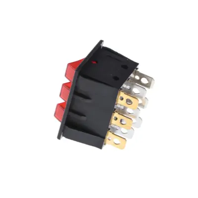 Interruptor basculante Triple 9 pines y 2 posiciones On-off con LED KCD3 - Imagen 4