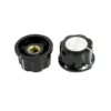 Perilla MF-A03 21mm Negra Plateada para Potenciometro Encoder Rotatorio - Imagen 3