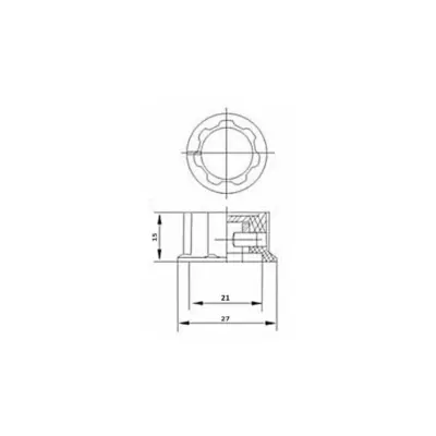 Perilla MF-A03 21mm Negra Plateada para Potenciometro Encoder Rotatorio - Imagen 4