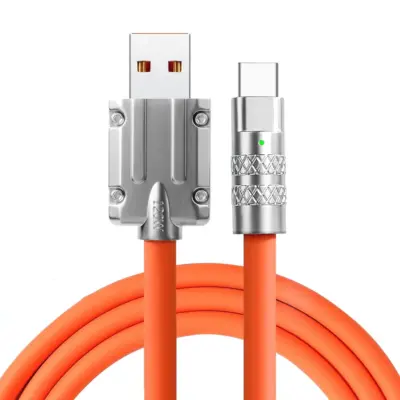 Cable de silicona liquida de carga super rapida de 120 W 6A Tipo C