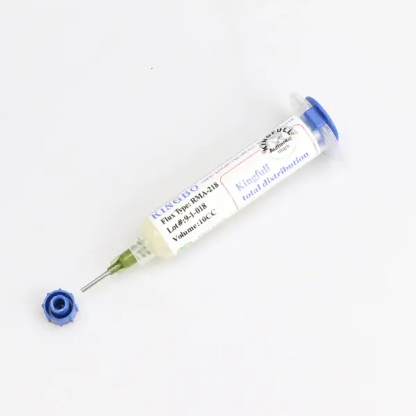 Tubo Flux 10cc KINGBO RMA-218 Pasta de soldadura de aire caliente, BGA, Smd