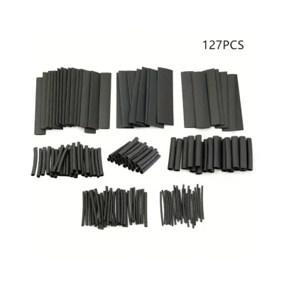 Surtido 127 PIEZAS Tubo Termoretractil de Color negro 7 DIAMETROS - Imagen 2
