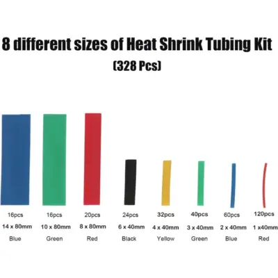 328 Pcs Surtido Tubo Termoretractil de Colores Aislante para cables 8 medidas - Imagen 4