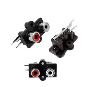 2x conector RCA hembra montaje en panel