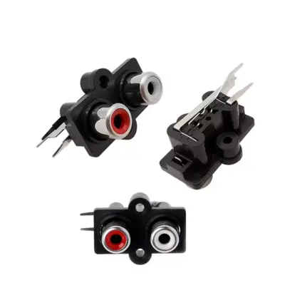 2x conector RCA hembra montaje en panel