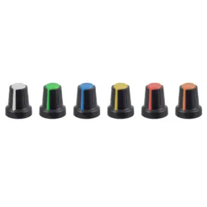 3x Potenciometro B1M ohm lineal 0,5w 15mm + 6x Perilla colores