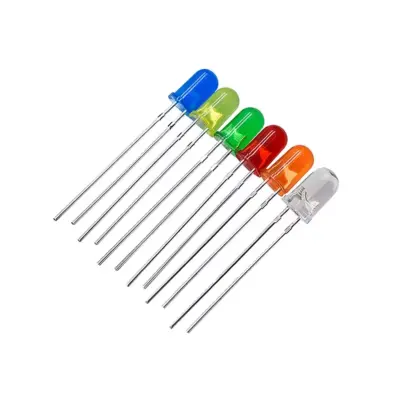 Kit 60 Diodos Leds 5mm Verde Blanco Rojo Azul Amarillo Naranja