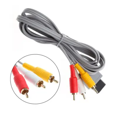 Cable video AV 3 RCA Audio y Video RCA para Nintendo WII WII U - Imagen 3