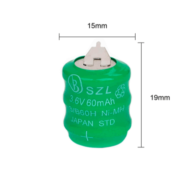 1x Pila bateria recargable 3,6V 60mAh Ni-MH - Imagen 3