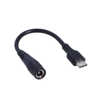 Cable de carga adaptador conector DC 5.5 x 2.1 mm hembra a USB tipo C macho