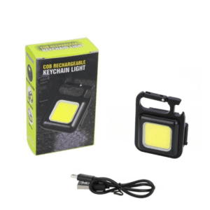 Mini Linterna LED COB Llavero Recargable USB-C Luz de Trabajo y Emergencia