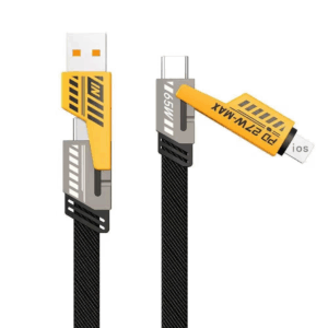 Cable Carga Super Rapida 4 en 1 USB C 65W PD27W Compatible iPad Samsung y Mas