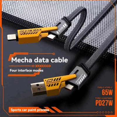 Cable Carga Super Rapida 4 en 1 USB C 65W PD27W Compatible iPad Samsung y Mas - Imagen 3