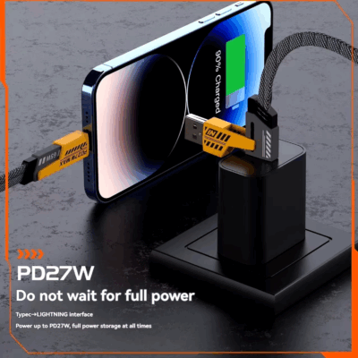 Cable Carga Super Rapida 4 en 1 USB C 65W PD27W Compatible iPad Samsung y Mas - Imagen 4