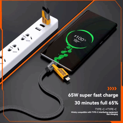 Cable Carga Super Rapida 4 en 1 USB C 65W PD27W Compatible iPad Samsung y Mas - Imagen 5