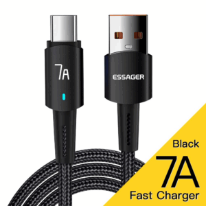 ESSAGER 7A Cable de Carga Rapida Type-C compatible con Huawei, OPPO, Vivo y Mas