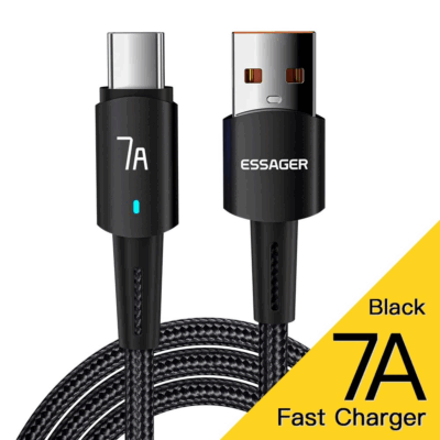 ESSAGER 7A Cable de Carga Rapida Type-C compatible con Huawei, OPPO, Vivo y Mas