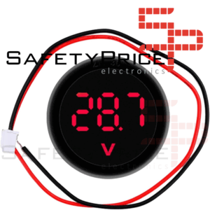 Voltimetro digital redondo CC DC4-100V dos cables pantalla digital LED Rojo