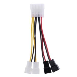 Cable adaptador Molex 4 pines a 3 pines ventilador PC 12V 5V refrigeracion CPU