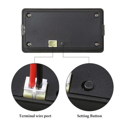 Medidor indicador capacidad / voltaje bateria 12V-84V litio plomo-acido Verde - Imagen 4