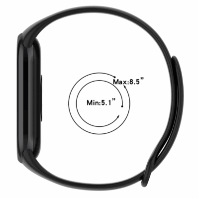 Correa Recambio Pulsera Actividad Xiaomi Mi band 8 Smartwatch Reloj NEGRO - Imagen 3
