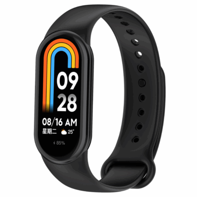 Correa Recambio Pulsera Actividad Xiaomi Mi band 8 Smartwatch Reloj NEGRO - Imagen 4