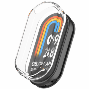 Funda carcasa protector pantalla completa TPU para Xiaomi Mi Band 8 transparente