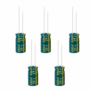 5x Condensador electrolitico 680uF 25v 105Âº C Low ESR
