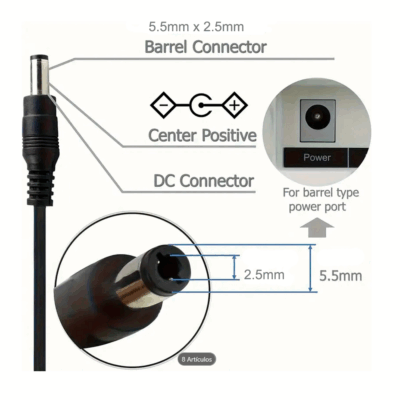 Alimentador 12V 2.33A DC Jack 5,5-2,5 Fuente alimentacion 5.5x2.5mm - Imagen 3