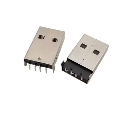 2x Conector Usb Macho Tipo A 90º Pcb Socket - Imagen 3