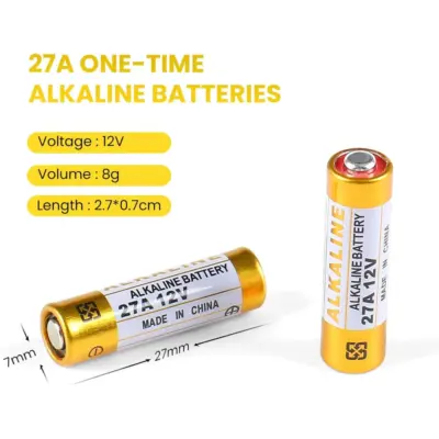1x PILA ALKALINA 12V 27A  LRV08 GP27 MN21 V27GA LR27A L1028 - Imagen 3