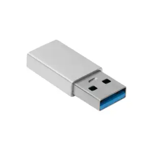 Adaptador USB Tipo C 3.1 a Usb Macho color PLATA