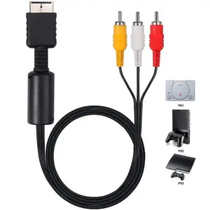 CABLE DE VIDEO PARA SONY PLAY STATION 1 2 3 PSX PS1 PS2 PS3 AV TV AUDIO RCA 3RCA ref2093