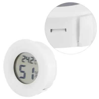 Termometro Digital LCD 2 en 1 Redondo temperatura y humedad Blanco - Imagen 3