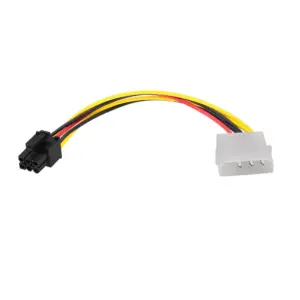 CABLE ALIMENTACIÓN TARJETA GRAFICA PCI EXPRESS 6 PINES HEMBRA A 1X MOLEX LP4