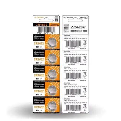5x Pila boton bateria original Litio CR1632 3V DL1632 ER1632 GPR1632 Koonenda - Imagen 2