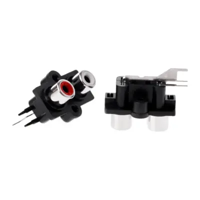 2x conector RCA hembra montaje en panel - Imagen 3